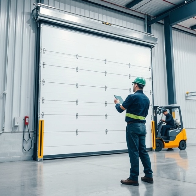 Cold storage door maintenance with inspection of seals, tracks, and rollers