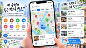 모바일 지역검색 장점과 주변 플레이스 정보를 찾는 스마트폰 검색 화면